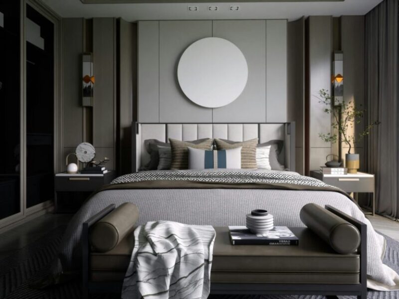 Relaxing and personalized bedroom interiors with modern aesthetics.